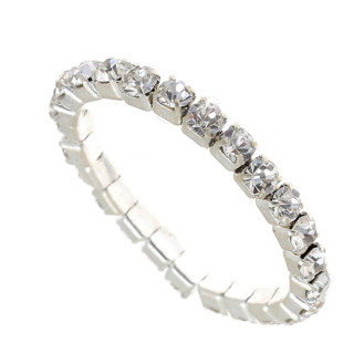 Δαχτυλίδι στρας ασημί