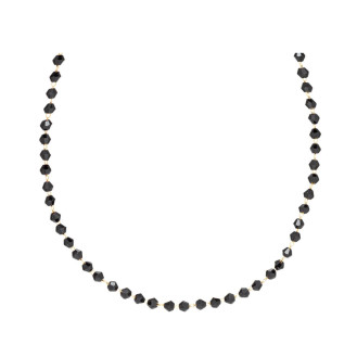 Κολιέ γυναικείο ροζάριο μαύρο