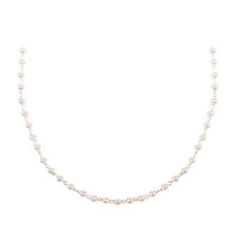 Κολιέ γυναικείο ροζάριο χρυσό 