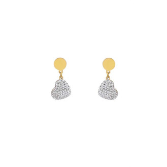 Σκουλαρίκια κρεμαστή ατσάλινη καρδια